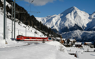 Train to Swiss ski resorts