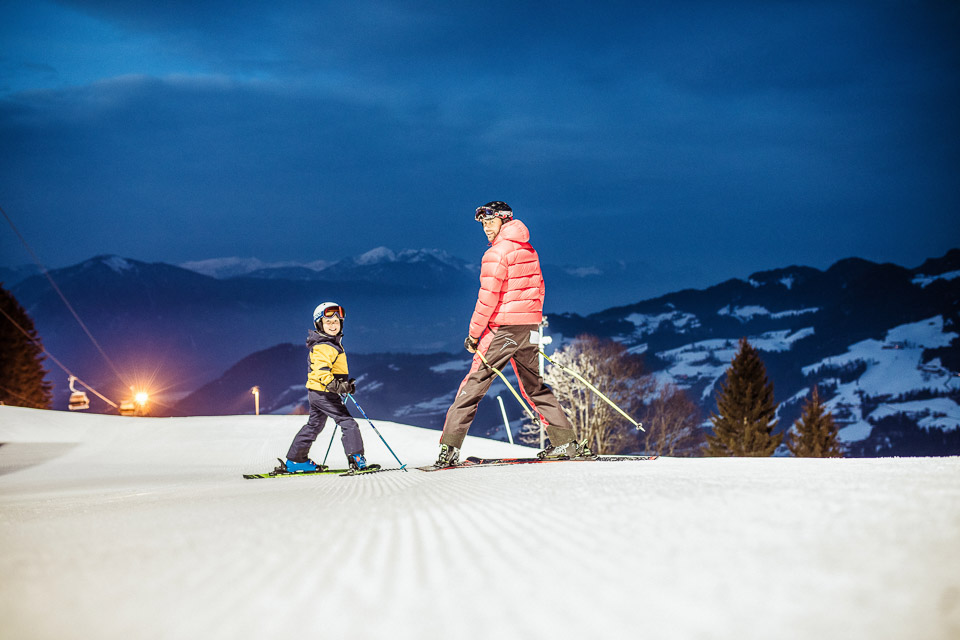 Night skiing in Alpbach