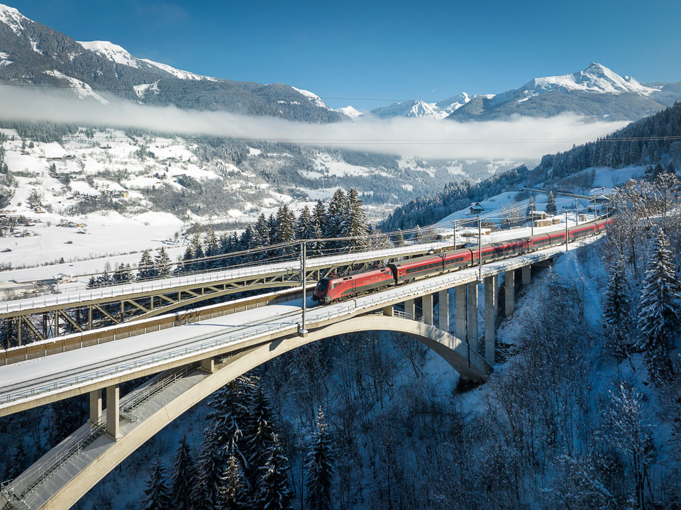 Railjet train in Austria