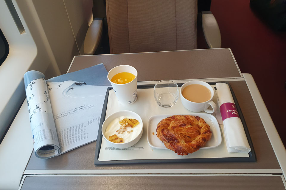 Eurostar Plus breakfast